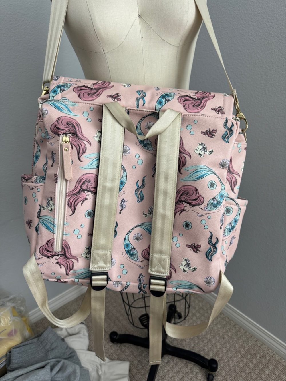 Petunia Pickle Bottom The Little Mermaid Diaper 3 in 1 Diaper Bag - Picture 9 of 9